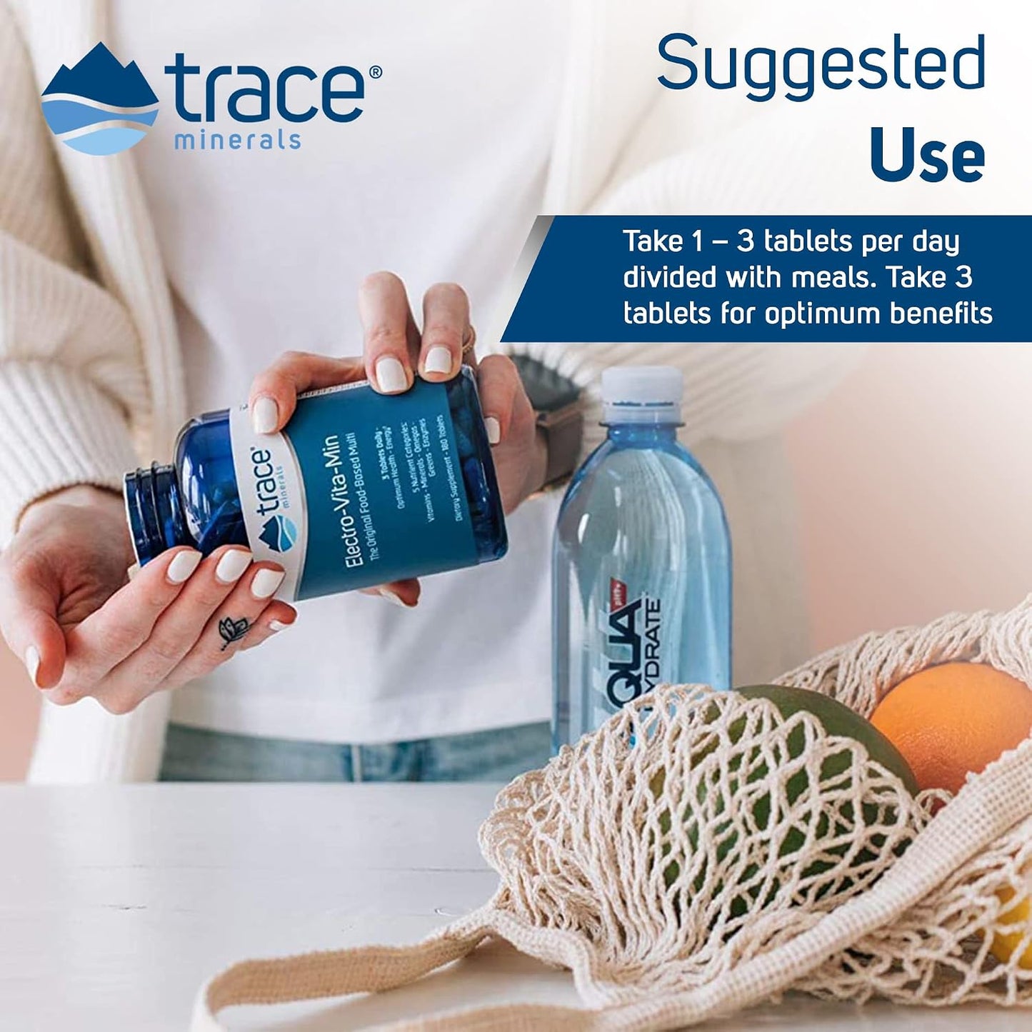 Trace Minerals Electro-Vita-Min – Food-Based Multivitamin with Omega 3-6-9, 180 Tablets - görsel 4