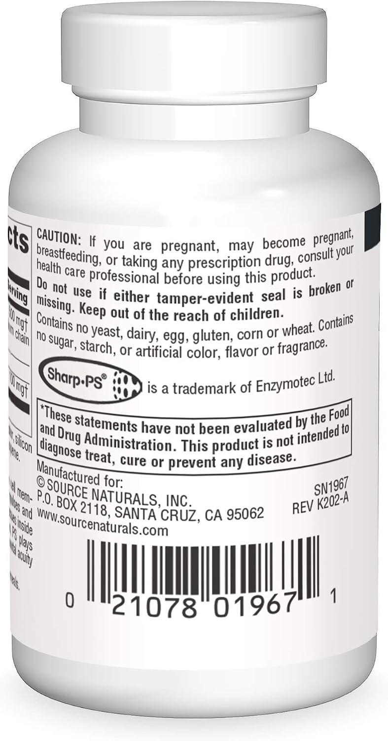 Source Naturals Phosphatidylserine Matrix 500 mg – 30 Softgels - görsel 2