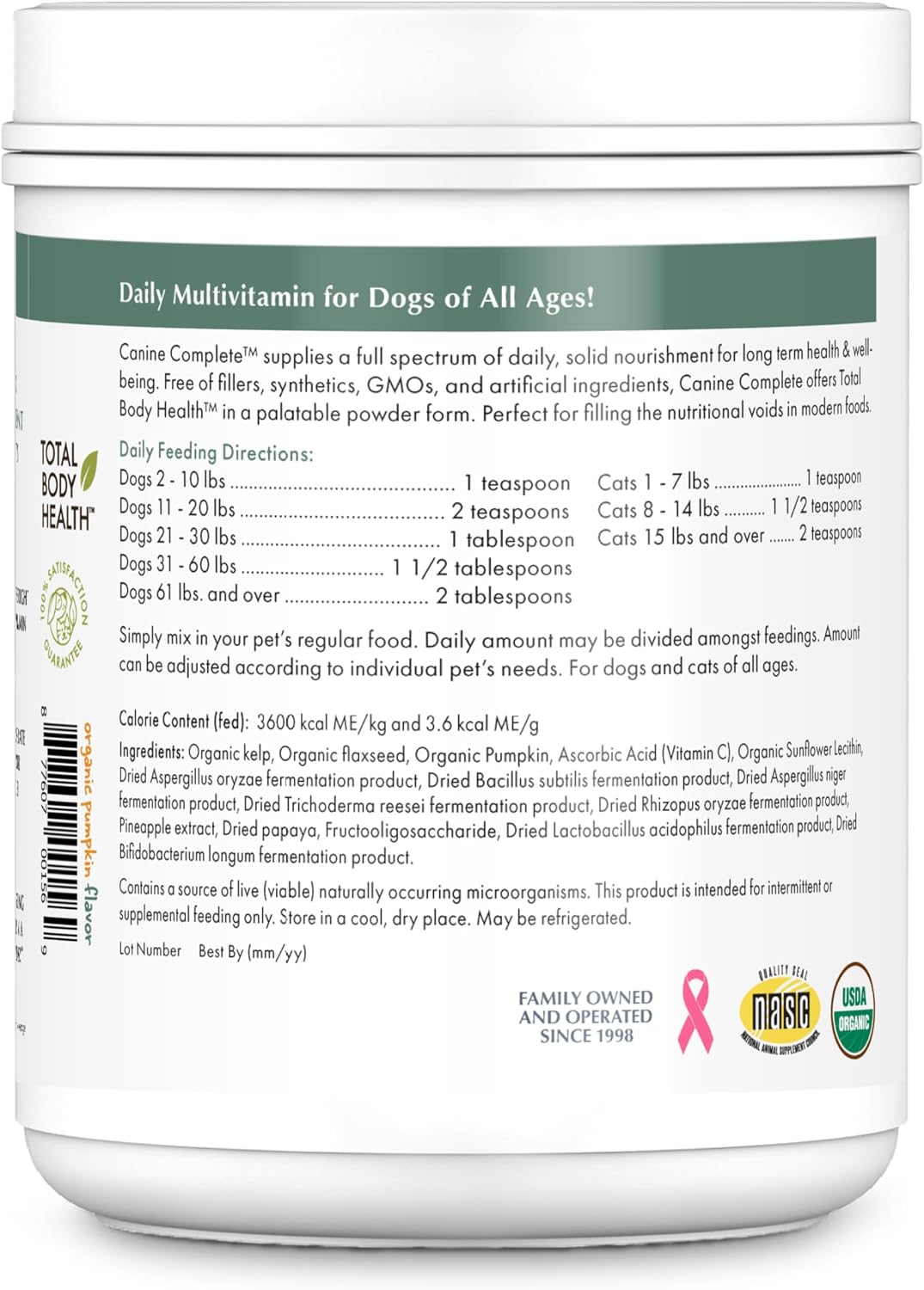 Canine Complete - Dog Multivitamin Powder - 900 g - Daily Dog Vitamins and Supplements for Homemade Food - Immune System, Skin, Coat & Overall Health - All Breeds - 90 Scoops - görsel 3