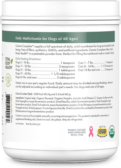 Canine Complete - Dog Multivitamin Powder - 900 g - Daily Dog Vitamins and Supplements for Homemade Food - Immune System, Skin, Coat & Overall Health - All Breeds - 90 Scoops