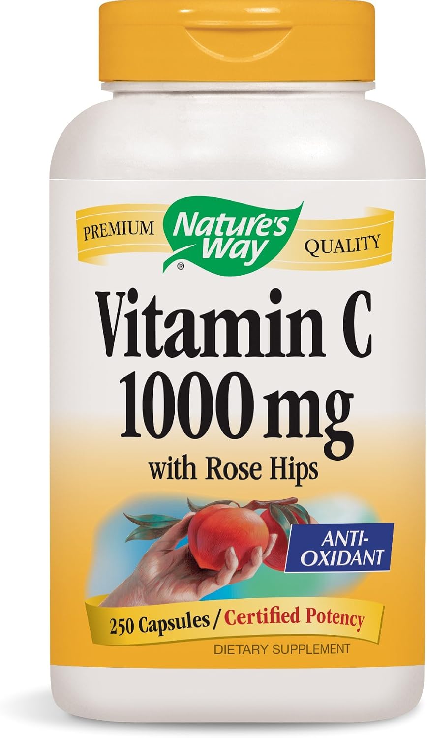 Nature's Way Vitamin C 1000 with Rose Hips, 250 Capsules - görsel 1