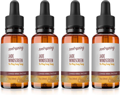 Jade Windscreen – Yu Ping Feng Tang – Herbal Tincture (Liquid Extract) – Yu Ping Feng San Wan Concentrate with Dropper – Natural TCM Herb Blend Supplement 30 ml (Pack of 4)