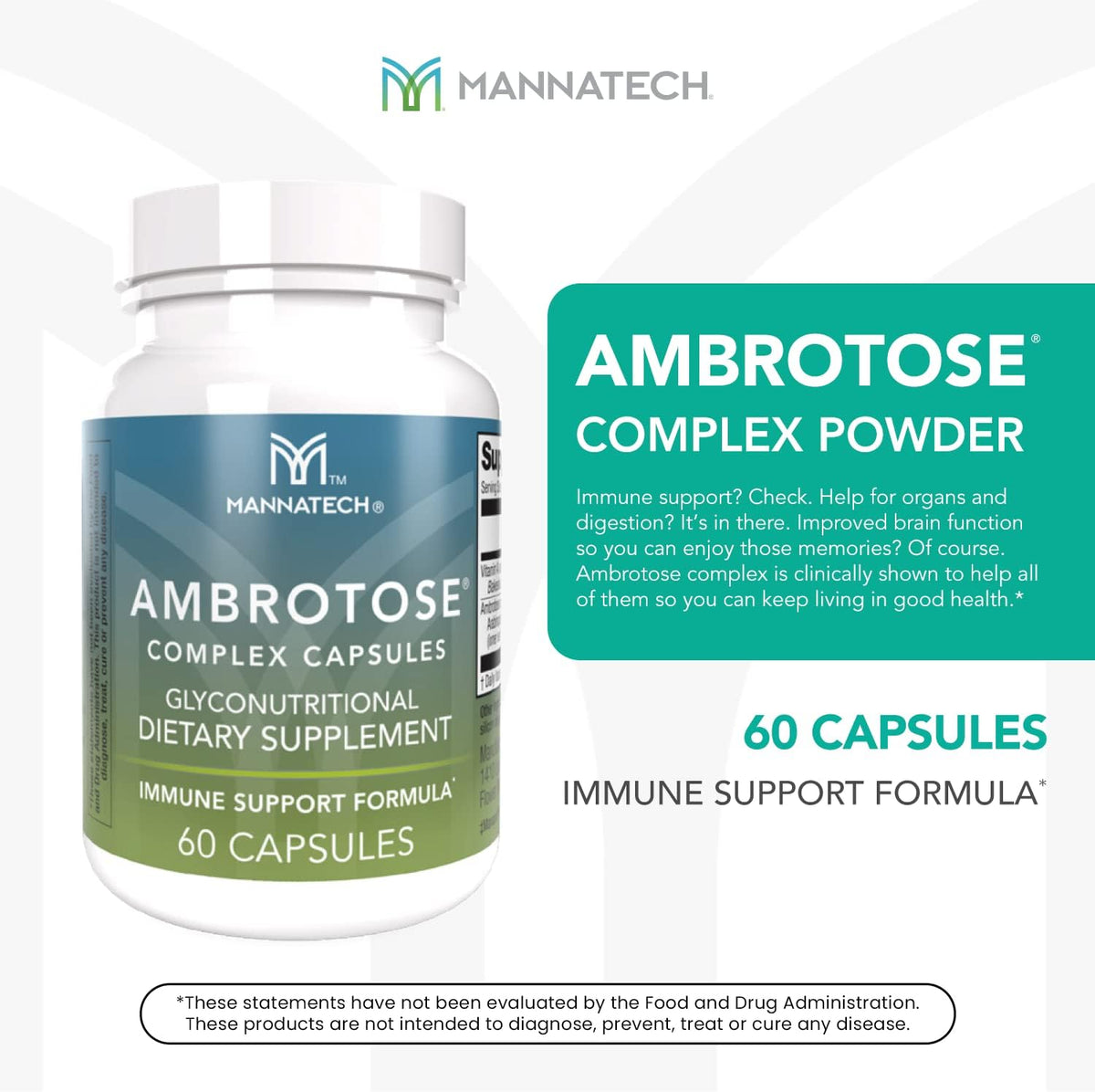 Mannatech® Ambrotose® Complex 60 Capsules - görsel 3