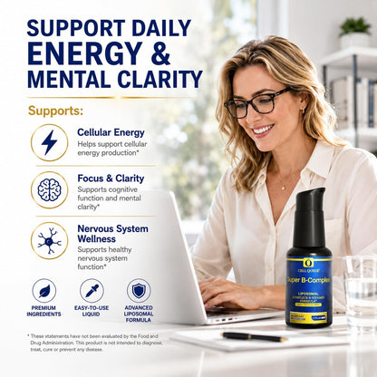 Cellqueue Liposomal Methyl B Complex Liquid – Active B Vitamin Formula with Methyl B12, Folate, TMG and Milk Thistle, 50 ml