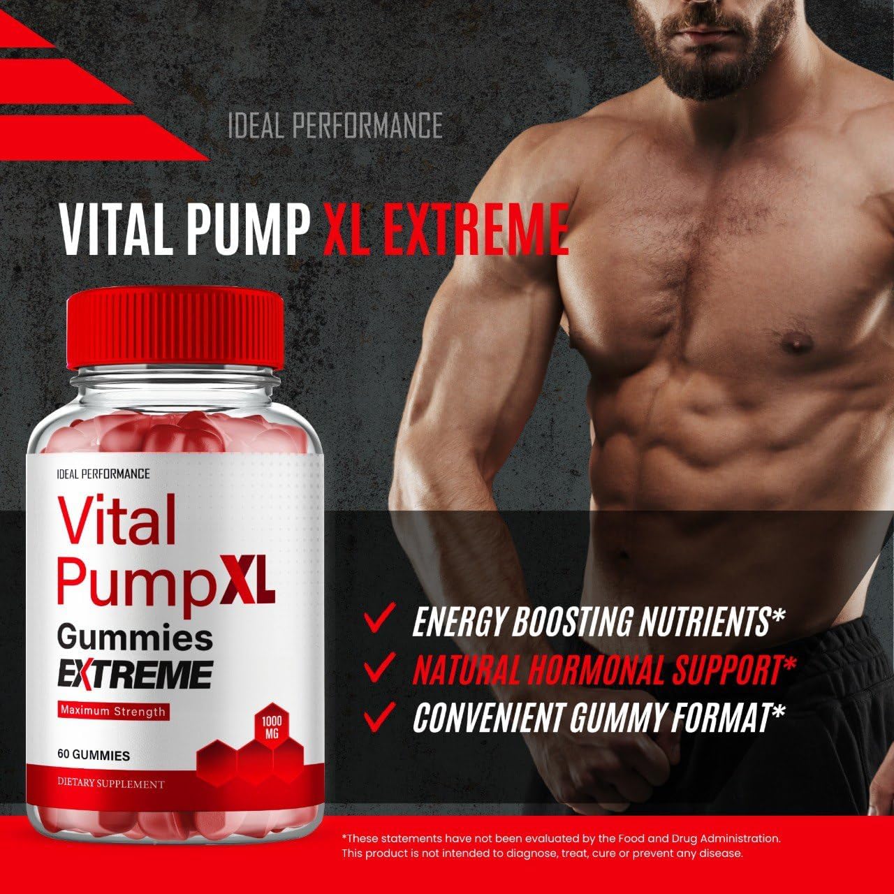 Vital PumpXL Gummies, Official Vital PumpXL Gummies for Men - Maximum Strength Performance, All Natural Support Overall Health & Wellness (3 Pack) - görsel 6