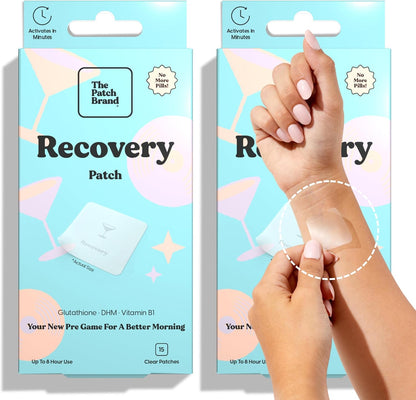 The Patch Brand Recovery Patches - Vitamin B1, DHM, Glutathione - 15 Patches