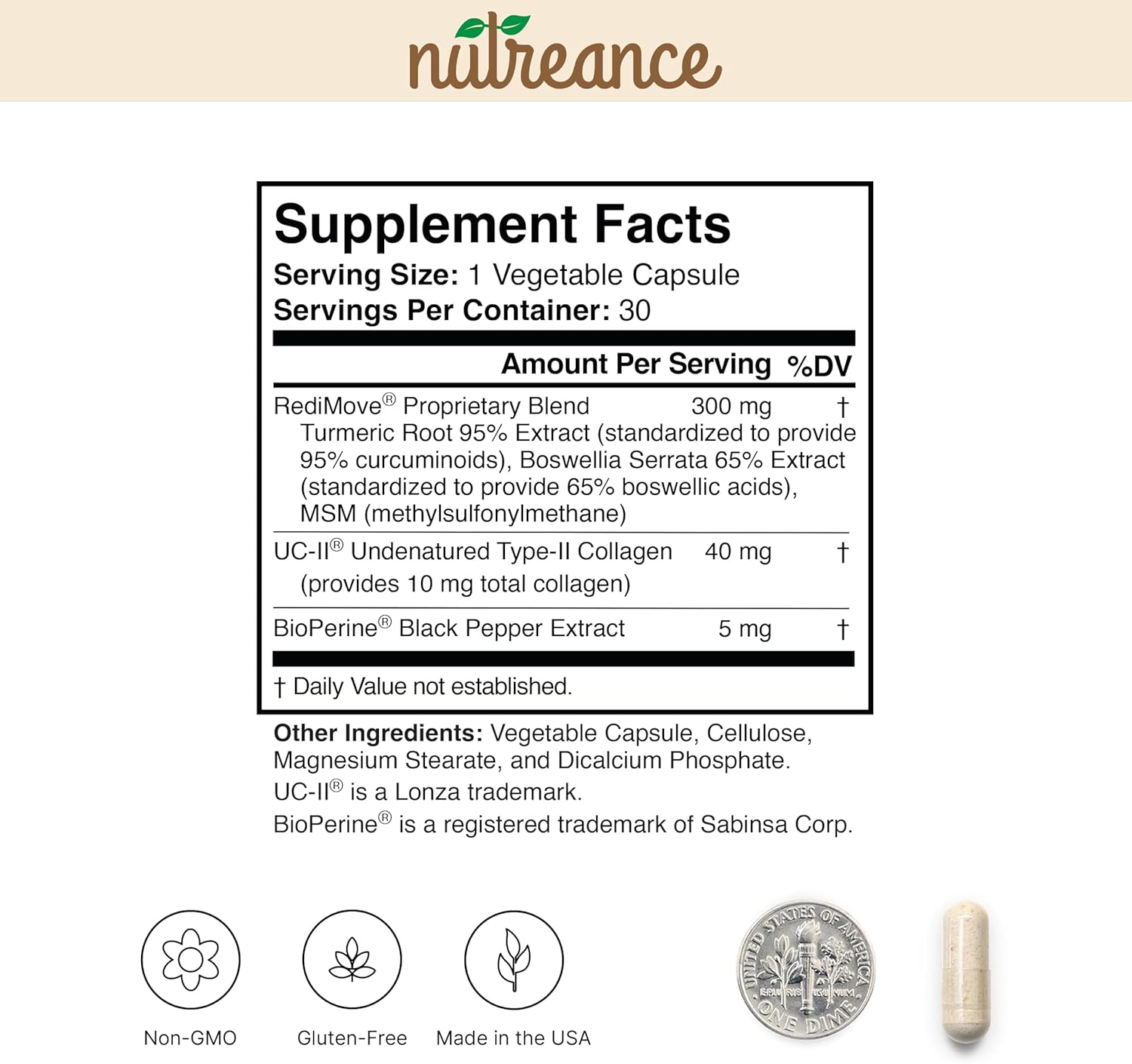 RediMove – Natural Joint Support Supplement – Non-GM, Gluten-Free - görsel 4