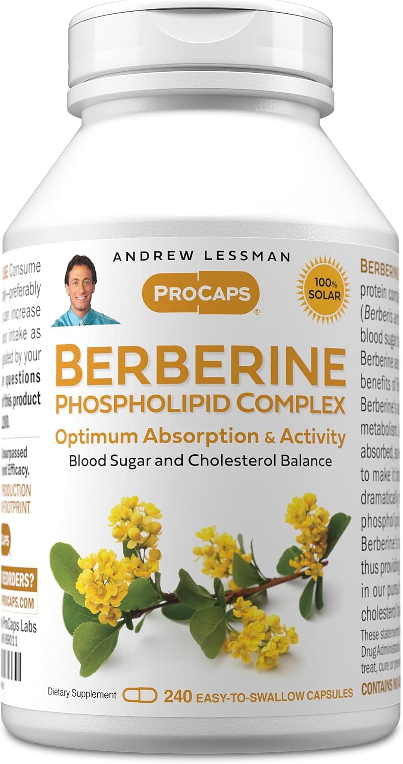 ANDREW LESSMAN Berberine Phospholipid Complex - 240 Capsules - görsel 1