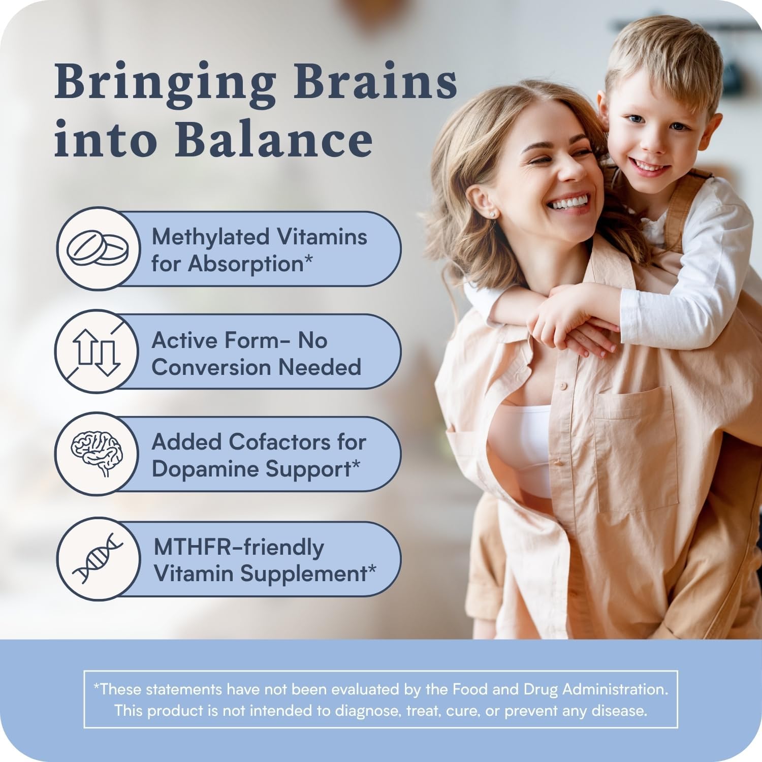 Accentrate Brain Supplement - Complete Methylated Vitamin B Complex with L-Methylfolate, Methylcobalamin, P5P & L-Tyrosine for Concentration, Attention, and Mood - görsel 4