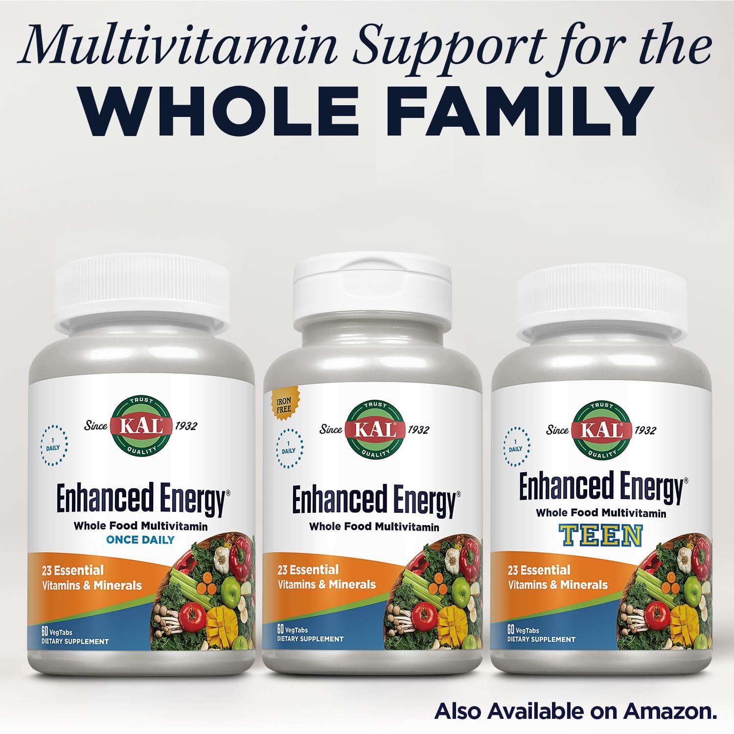 Kal Enhanced Energy - Multivitamin with Green Foods and ActiSorb - 90 Tablets - görsel 6