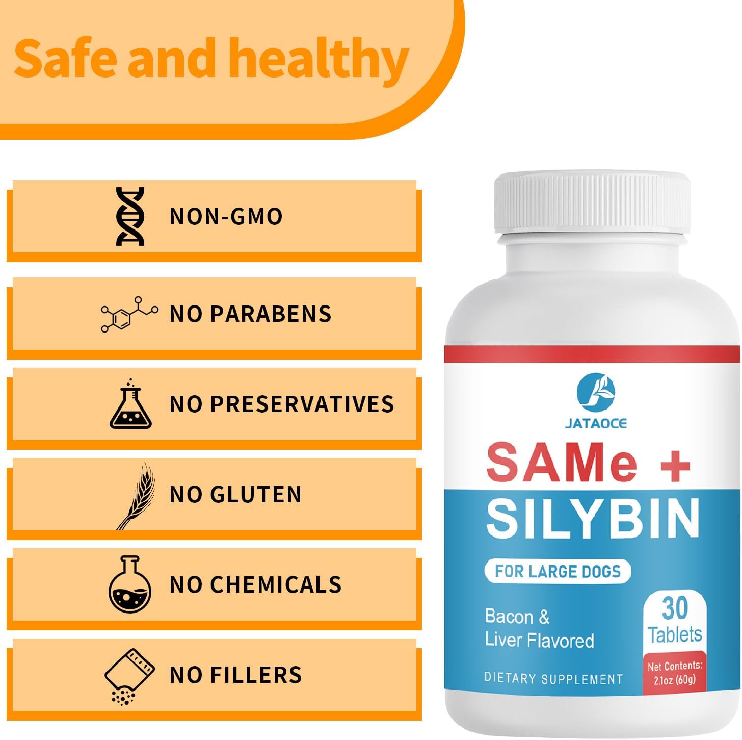 Jataoce SAMe + Silybin for Dogs – Liver & Brain Support Supplement - görsel 4