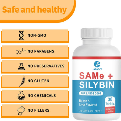 Jataoce SAMe + Silybin for Dogs – Liver & Brain Support Supplement