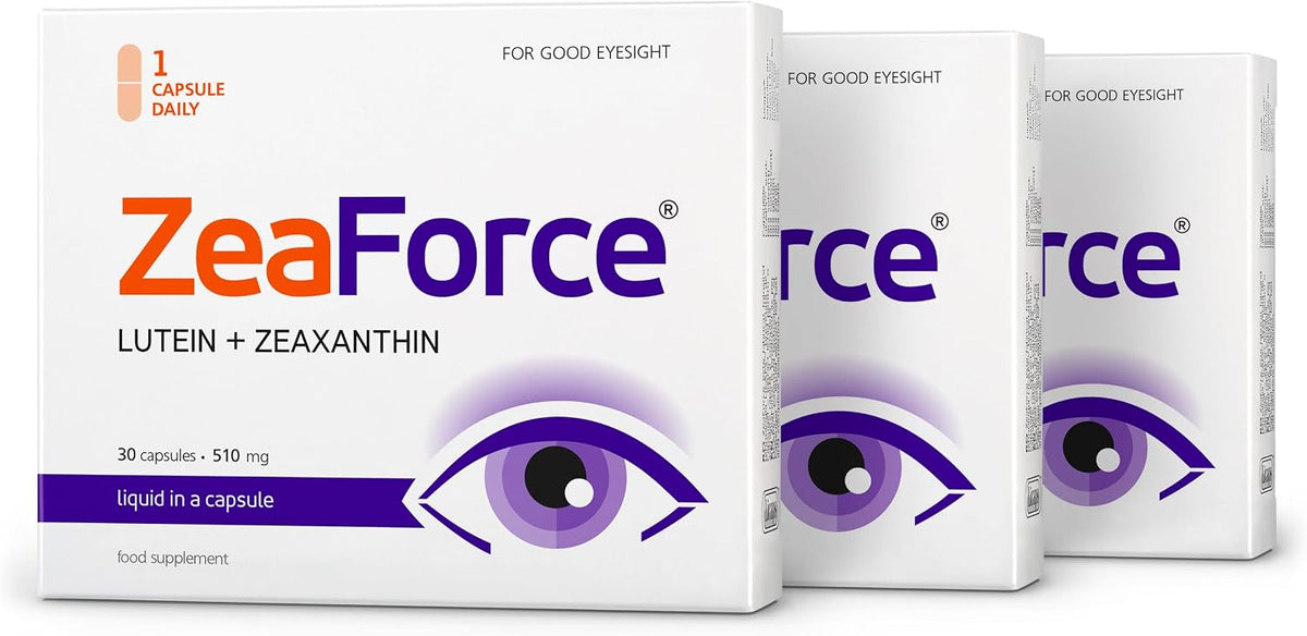 ZeaForce Excellent Vision Eye Health Supplement - Concentrated Liquid Formula, 1 Capsule per Day, 3-Month Supply - görsel 1