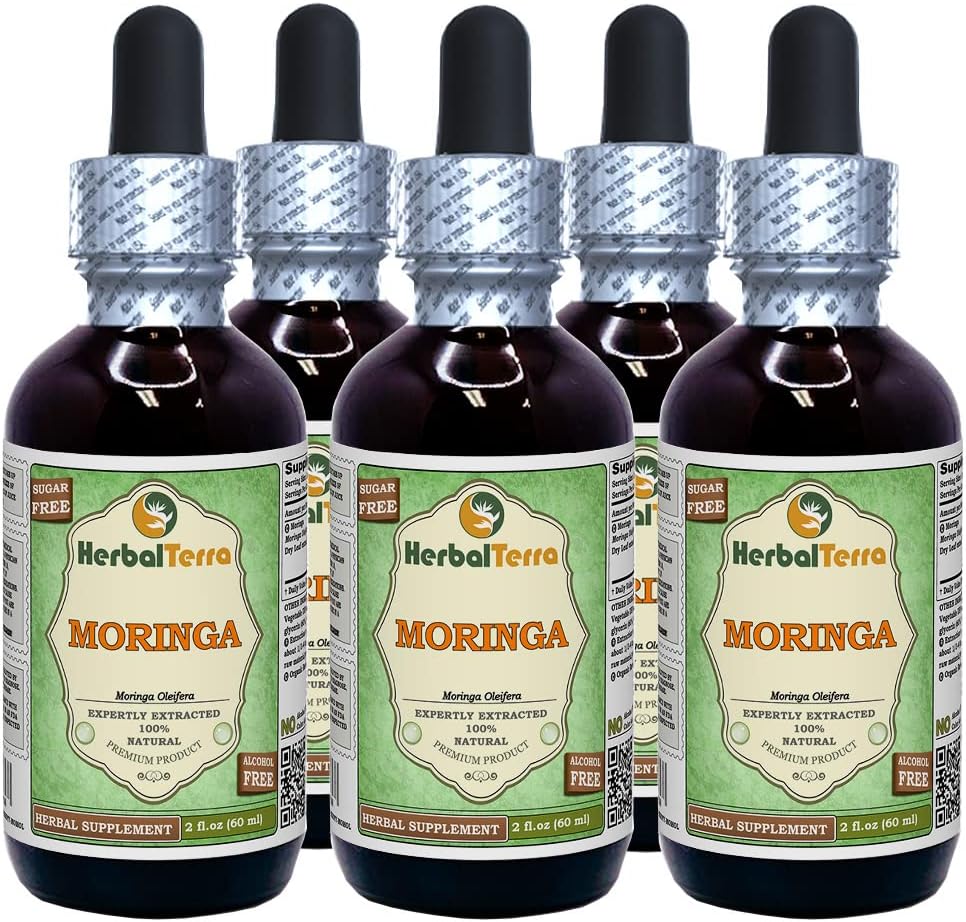 HerbalTerra Organic Moringa (Moringa Oleifera) Tincture - Dried Leaf Powder Liquid Extract, 946 ml - görsel 7