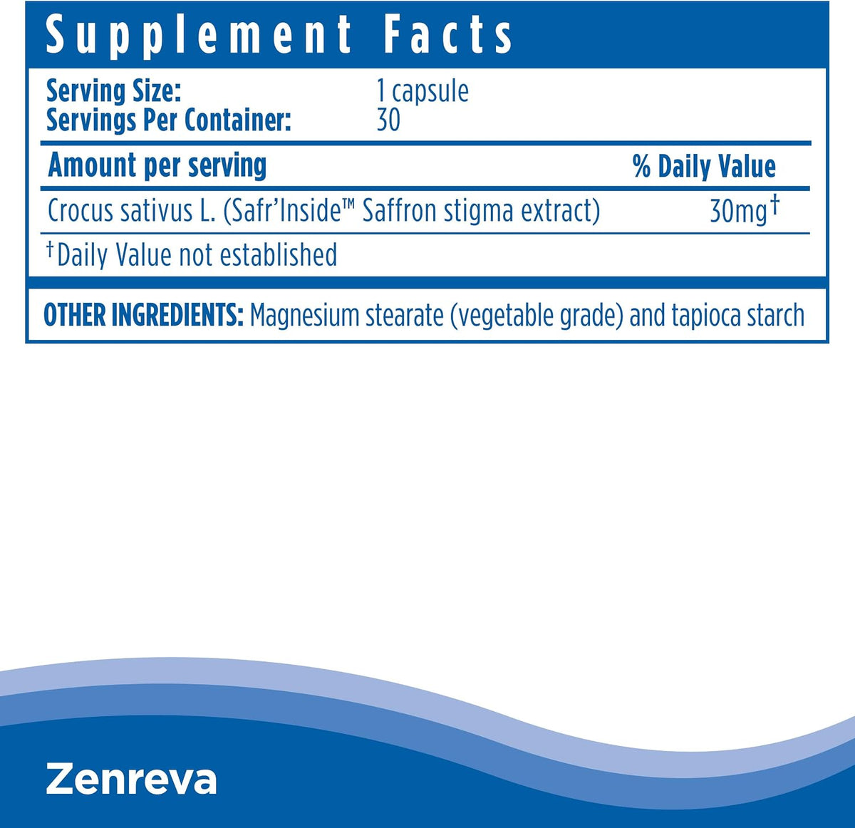 CalmCo Zenreva - Pure Saffron Extract - Non-GMO Vegan Capsules - 30 Count - görsel 7