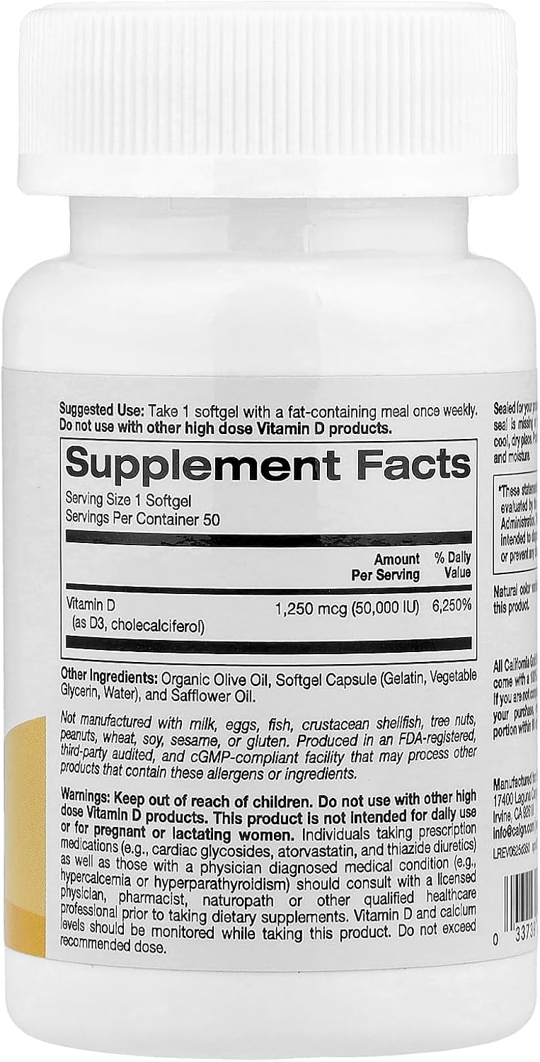 SuperNutrition SimplyOne Vitamin D3 50,000 IU – 50 Softgels - görsel 2