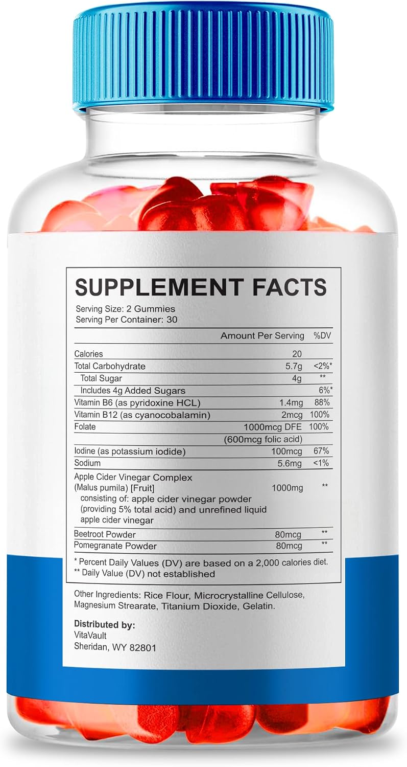 Keto Fusion ACV Gummies - Maximum Strength 1000mg with Vitamin B12 & Pomegranate (3 Pack) - görsel 2