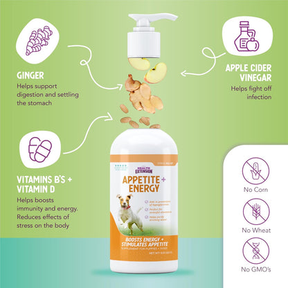 Health Extension Stress Relief Supplement for Dogs (237 ml) – Appetite & Energy Support with Vitamin B