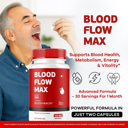 LIVORKA Blood Flow Max Capsules – Blood Support Supplement (60 Capsules)