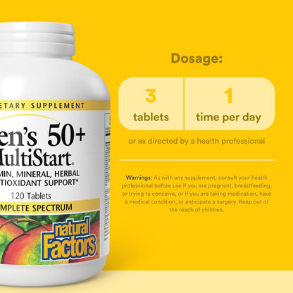 Natural Factors Men's 50+ MultiStart Daily Multivitamin