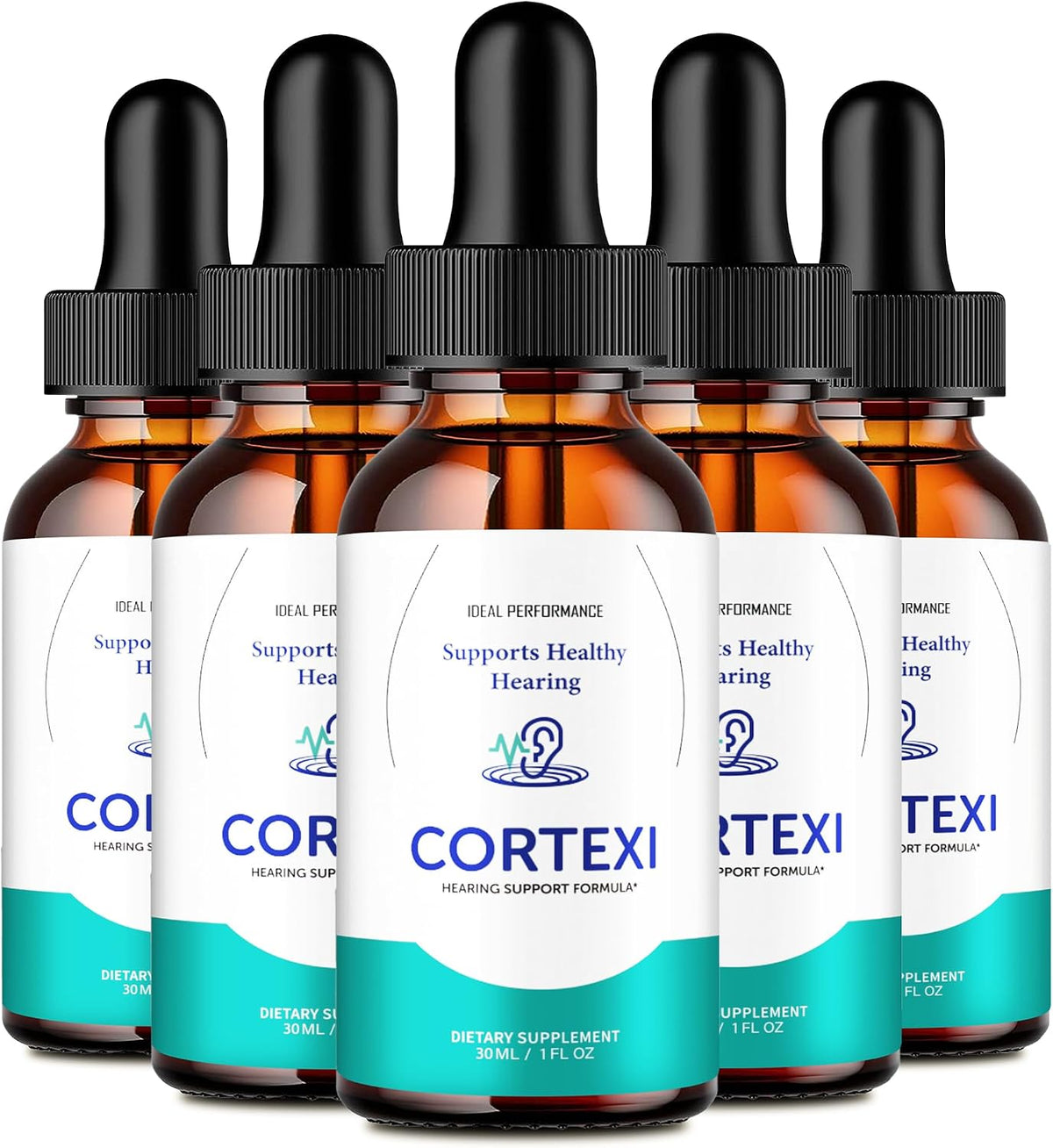 Cortexi Hearing Support Drops - High Strength Liquid Food Supplement for Tinnitus Support (Pack of 5) - görsel 1