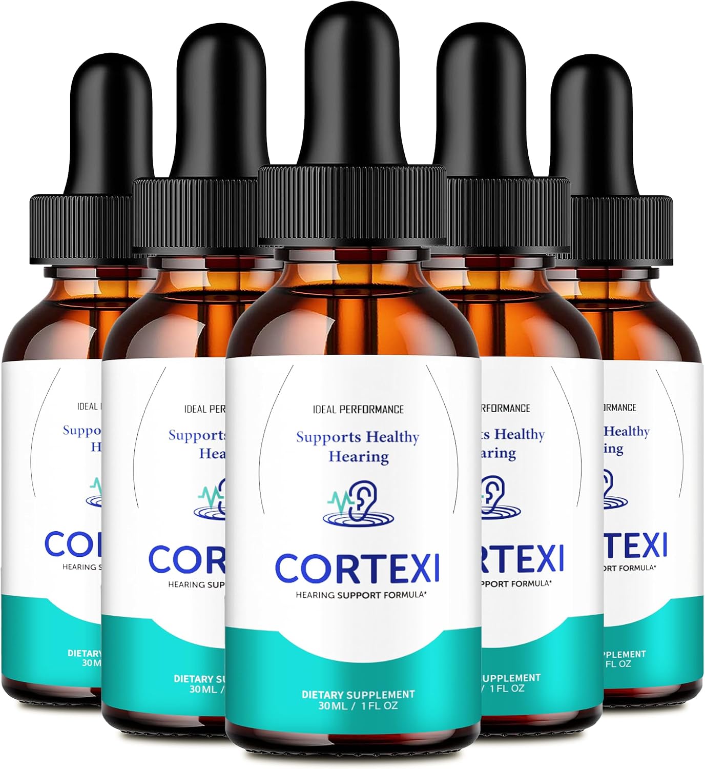 Cortexi Hearing Support Drops - High Strength Liquid Food Supplement for Tinnitus Support (Pack of 5) - görsel 1