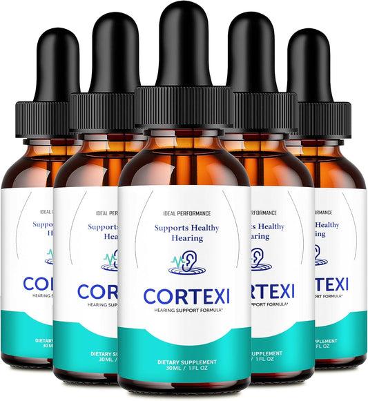 Cortexi Hearing Support Drops - High Strength Liquid Food Supplement for Tinnitus Support (Pack of 5)