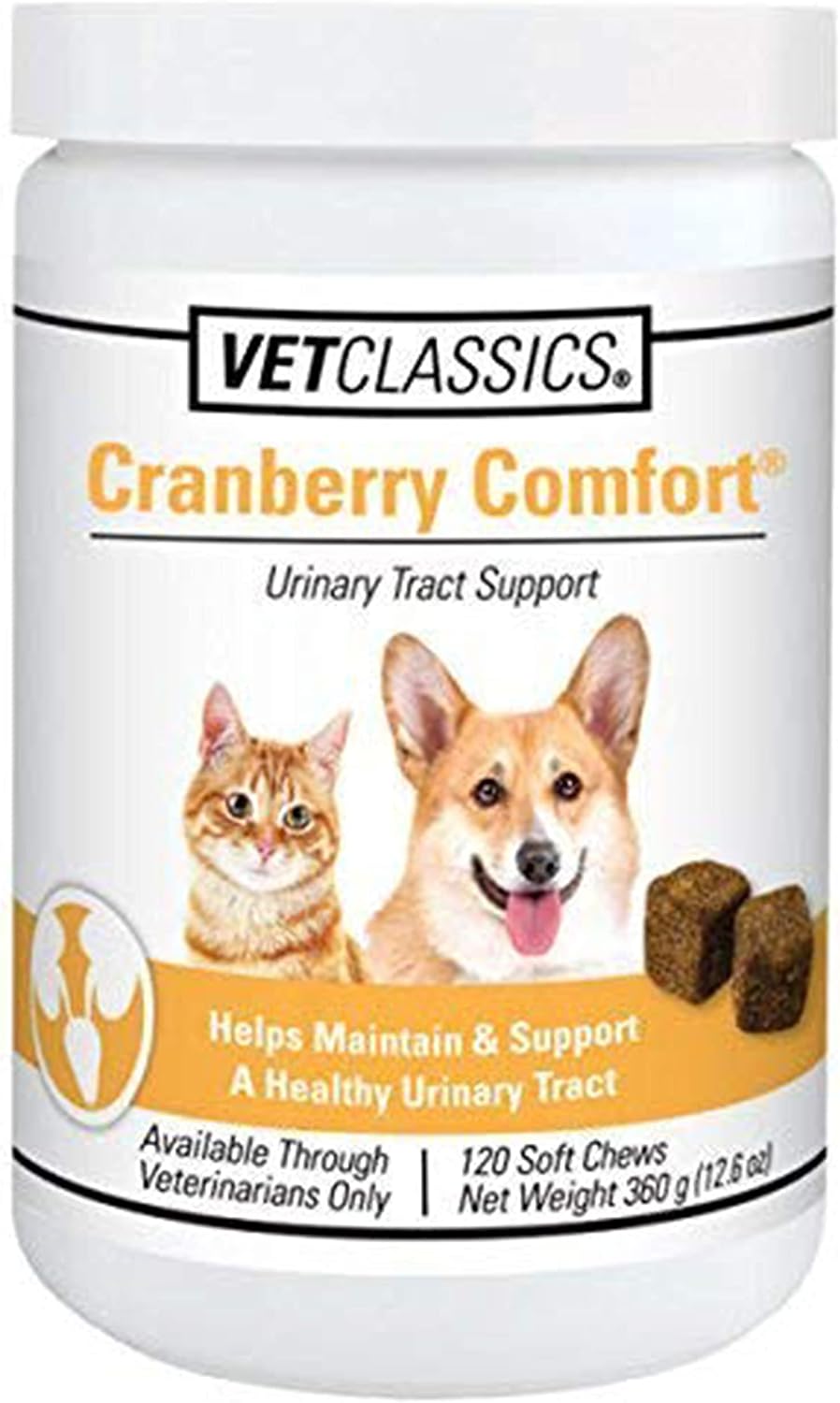 Vet Classics Cranberry Comfort Urinary Tract Supplement for Dogs and Cats, 120 Soft Chews - görsel 1