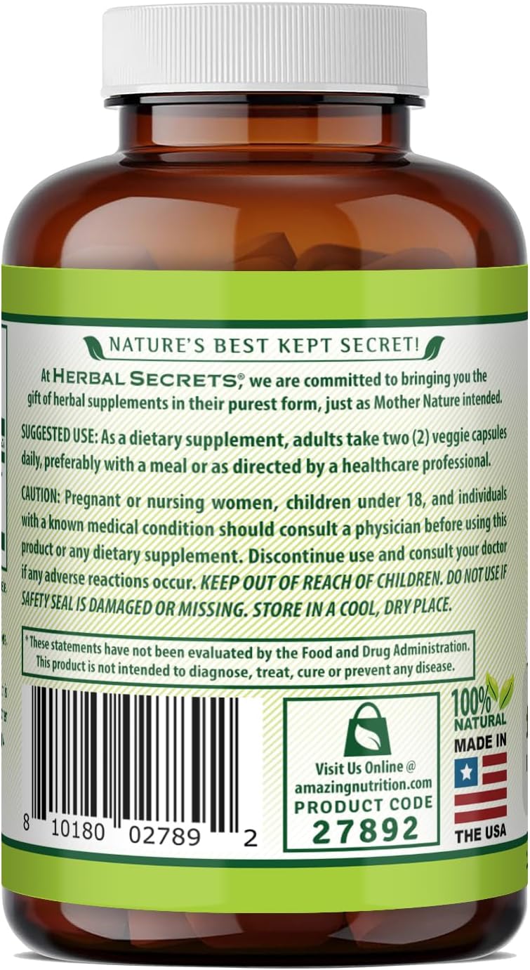Herbal Secrets Holy Basil 1000 mg, 120 Vegetarian Capsules - görsel 3