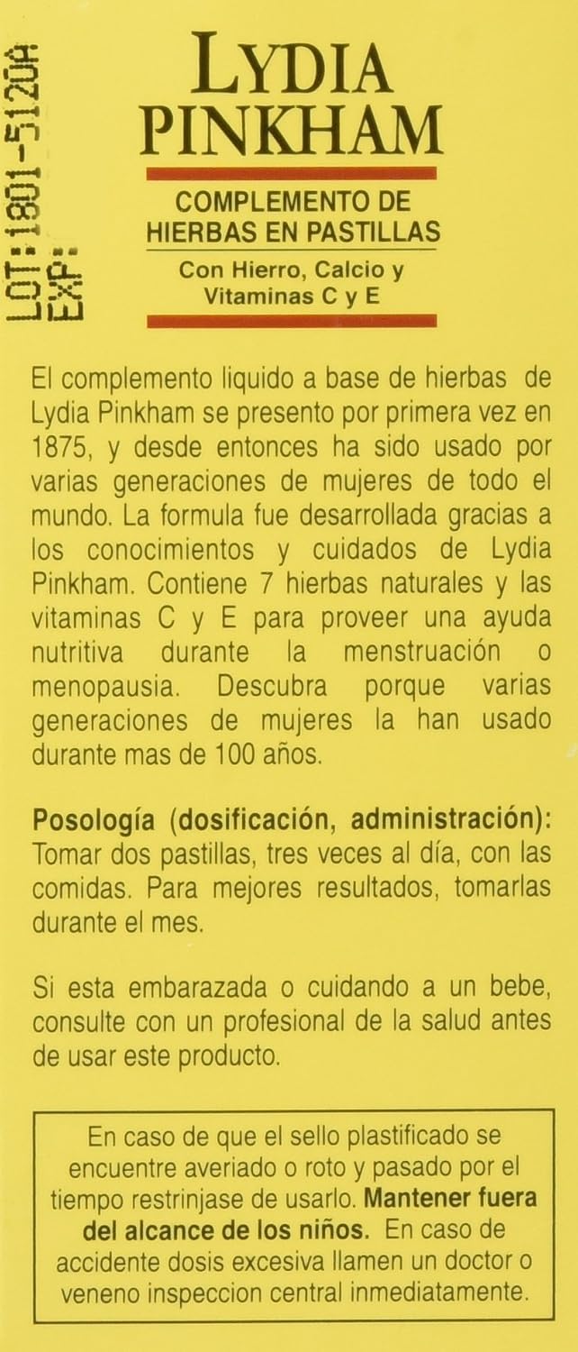 Lydia Pinkham Herbal Supplement Tablets for Menstruation and Menopause Support, 72 Tablets - görsel 3