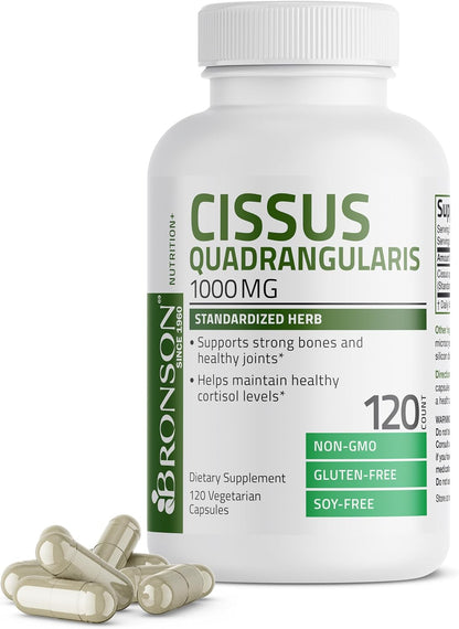 Bronson Cissus Quadrangularis Extract 1000 mg - Non-GM, 120 Vegetarian Capsules