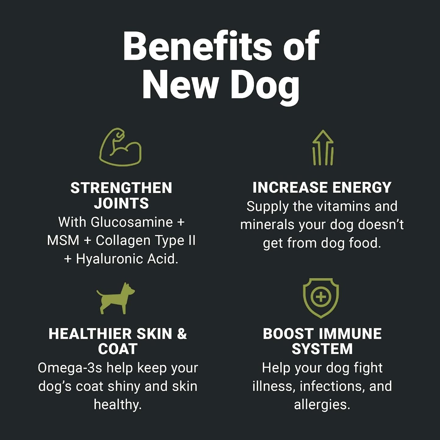 K9 Athlete - New Dog | Dog Joint Supplement & Multivitamin for Puppies and Senior Dogs - görsel 6