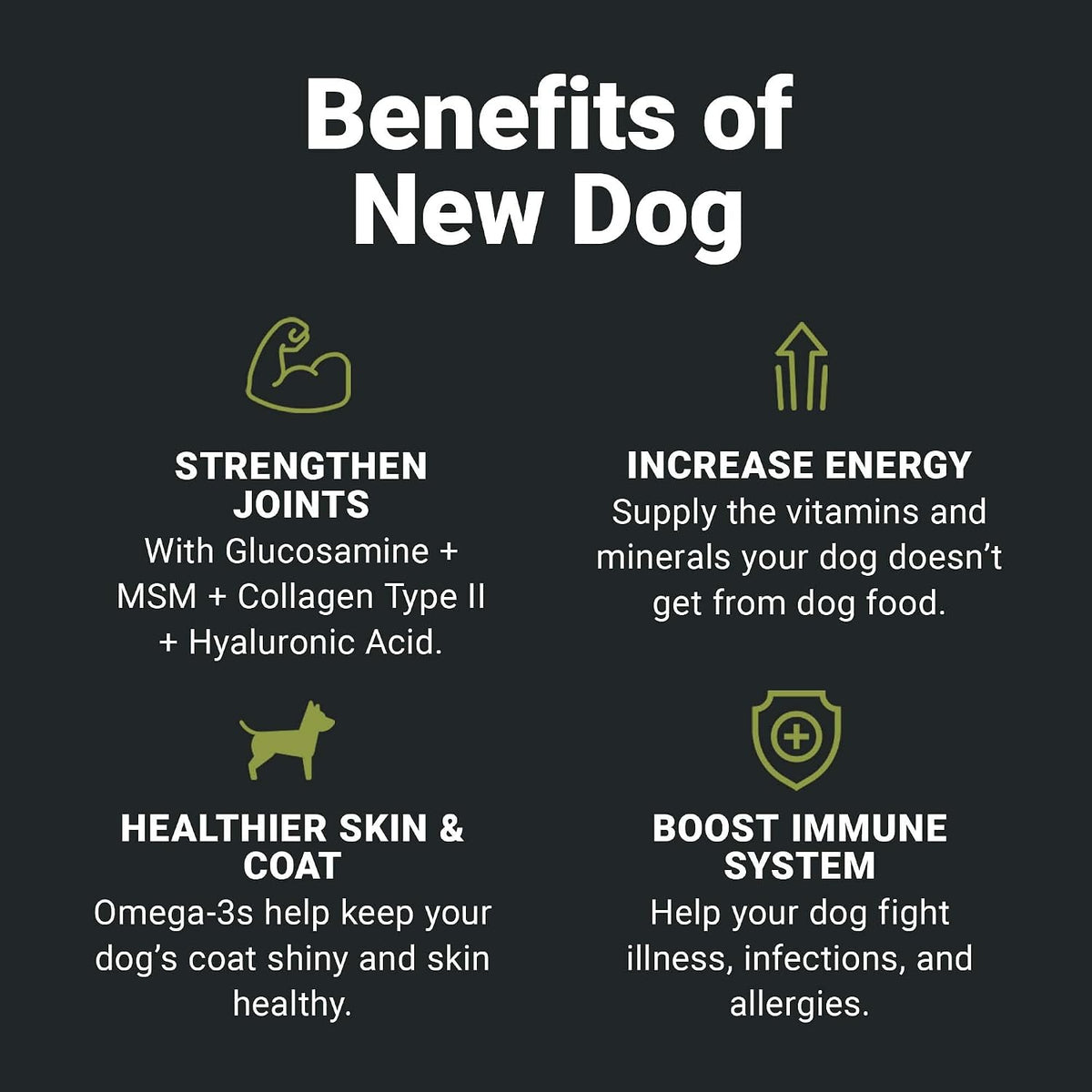 K9 Athlete - New Dog | Dog Joint Supplement & Multivitamin for Puppies and Senior Dogs - görsel 6