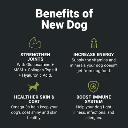 K9 Athlete - New Dog | Dog Joint Supplement & Multivitamin for Puppies and Senior Dogs