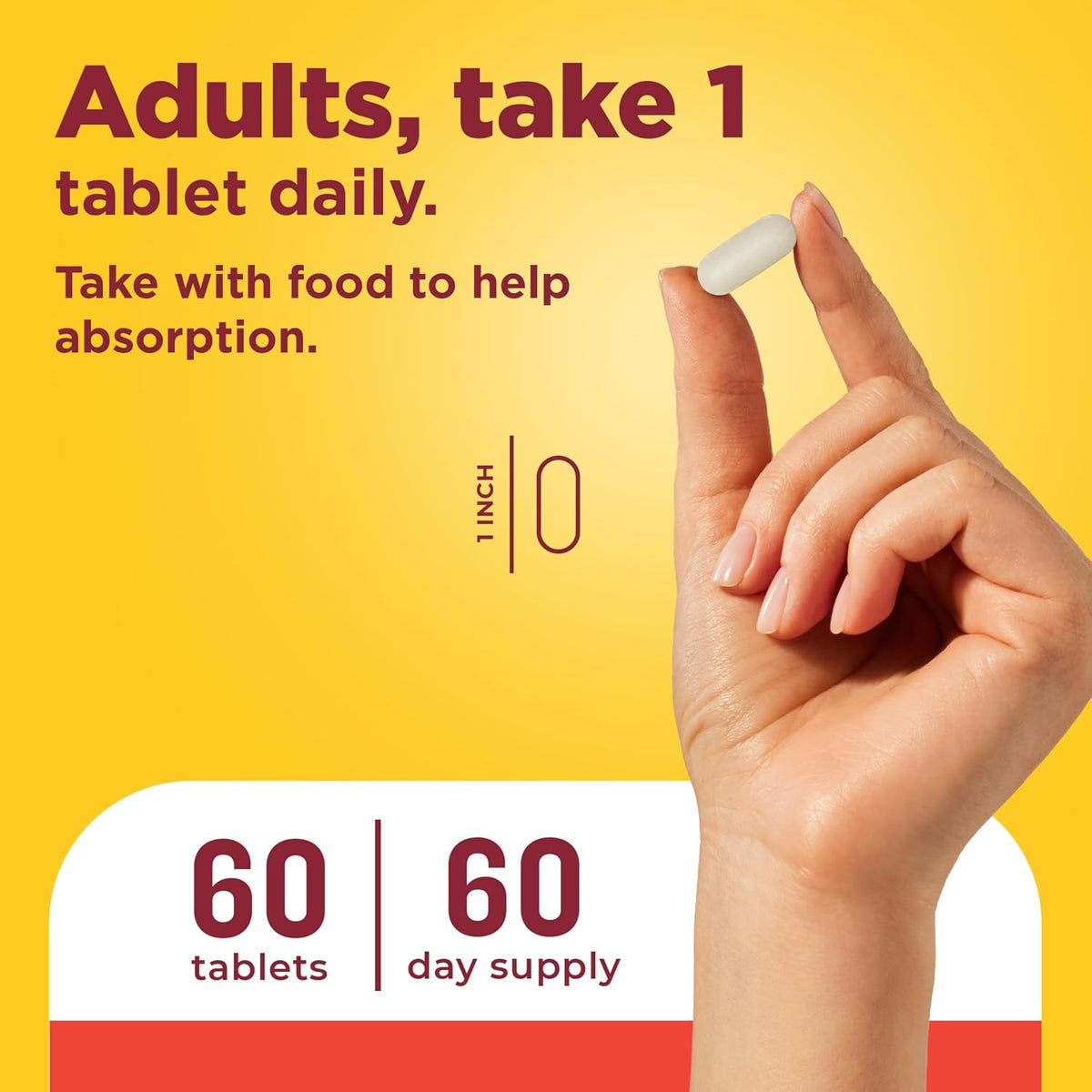 Nature Made Super C Tablets with Vitamin D3 and Zinc, 1000mg Vitamin C for Immune Support, 60 Tablets - görsel 6