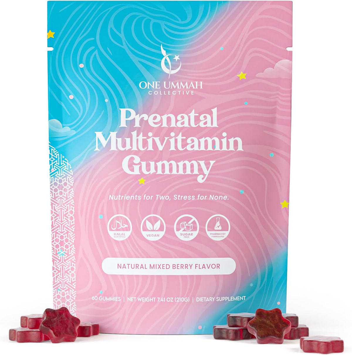 Halal Certified Prenatal Gummies - Essential Vitamins with Folate, DHA & Zinc - görsel 1