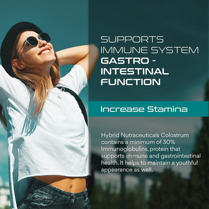 Hybrid Nutraceuticals Bovine Colostrum 500mg 120 Capsules (30% IgG)
