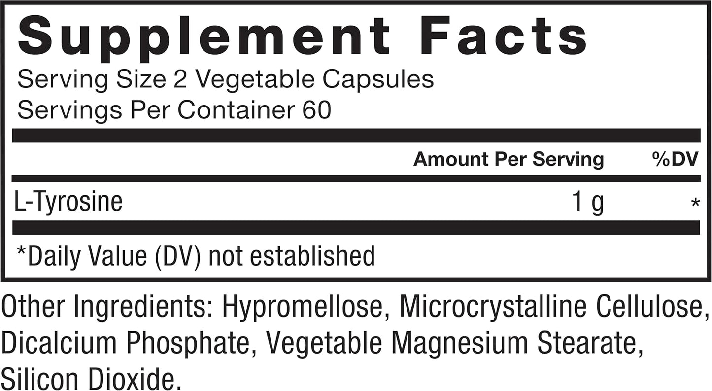 Force Factor L-Tyrosine 500mg Capsules – Stress Support & Brain Health Supplement - görsel 6