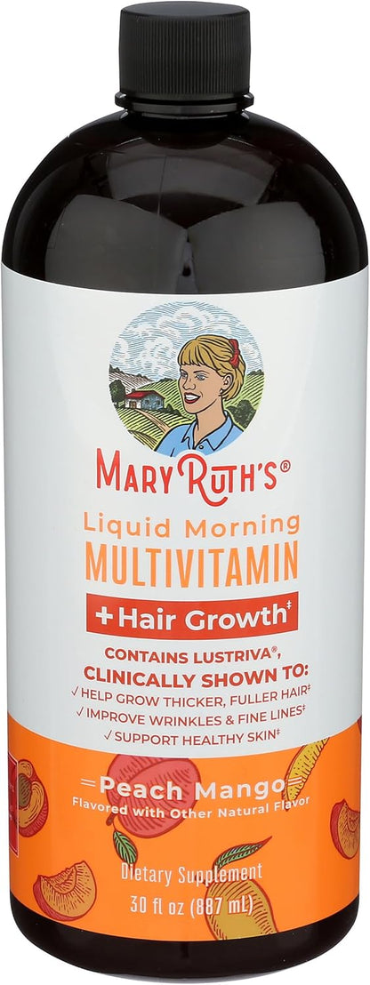 MaryRuth's Liquid Multivitamin + Hair Growth with Biotin 10,000mcg, 887 ml