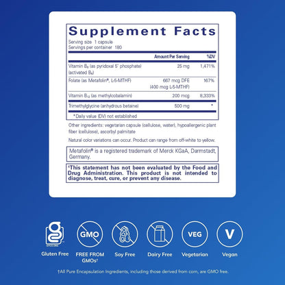 Pure Encapsulations Homocysteine Factors - 180 Capsules
