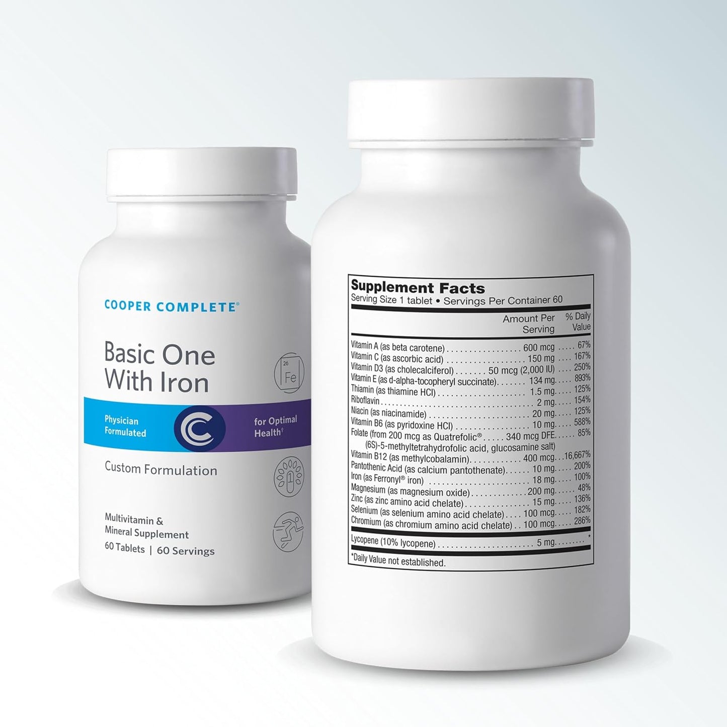 Cooper Complete Basic One Multivitamin with Iron - 60 Tablets (Pack of 3) - görsel 2