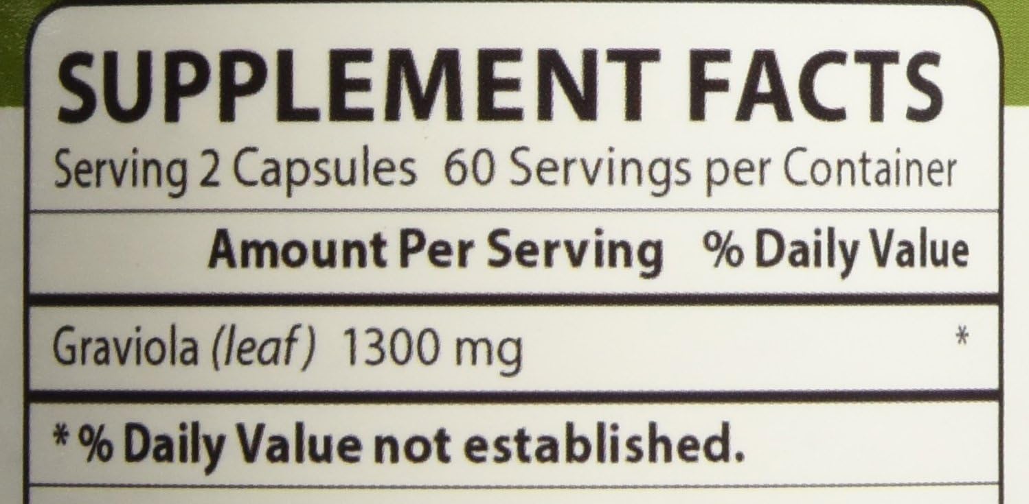 Graviola 120 Capsules, 1300 mg - görsel 2