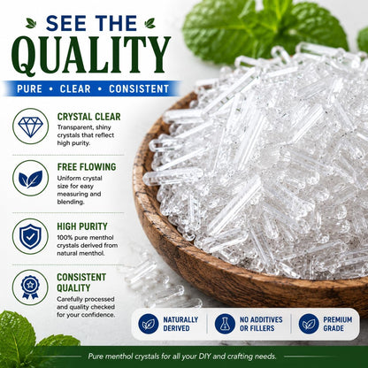 GreenHealth Premium Menthol Crystals – 453 g – 100% Pure Natural