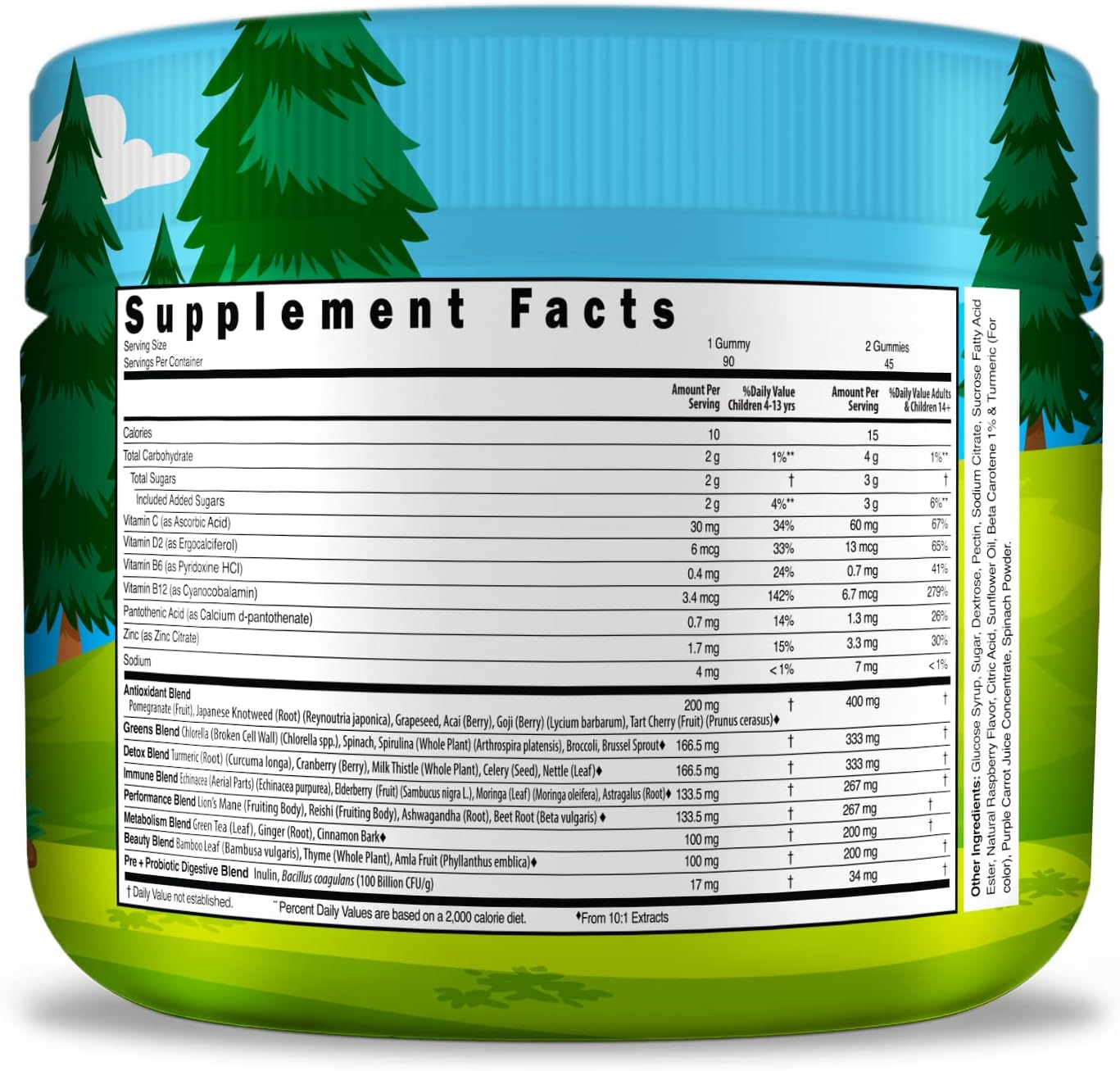 Infusions Super Green Gummies for Kids - 90 Count Superfood Booster, Vegan, Gluten-free & Non-GMO - görsel 2