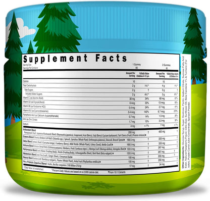 Infusions Super Green Gummies for Kids - 90 Count Superfood Booster, Vegan, Gluten-free & Non-GMO