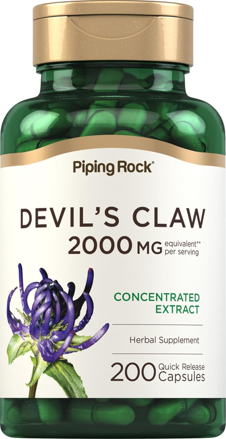 Piping Rock Devil's Claw | 200 Capsules | Herbal Supplement - görsel 1