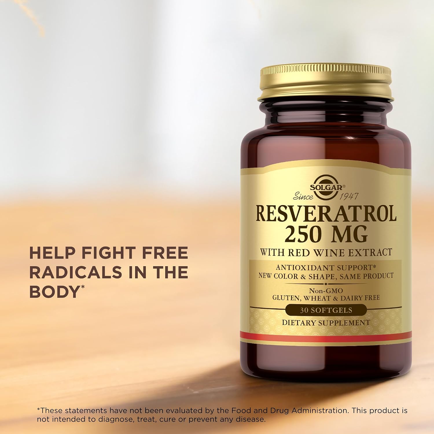 Solgar Resveratrol 250 mg with Red Wine Extract - 30 Softgels - görsel 6