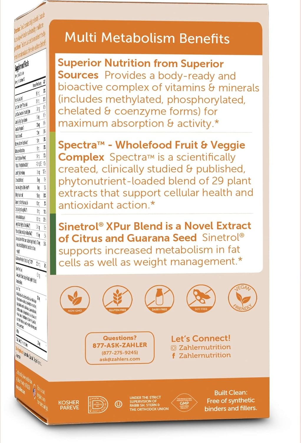 Zahler Multivitamin Metabolism + Weight Management Support with Iron, 60 Capsules - görsel 4
