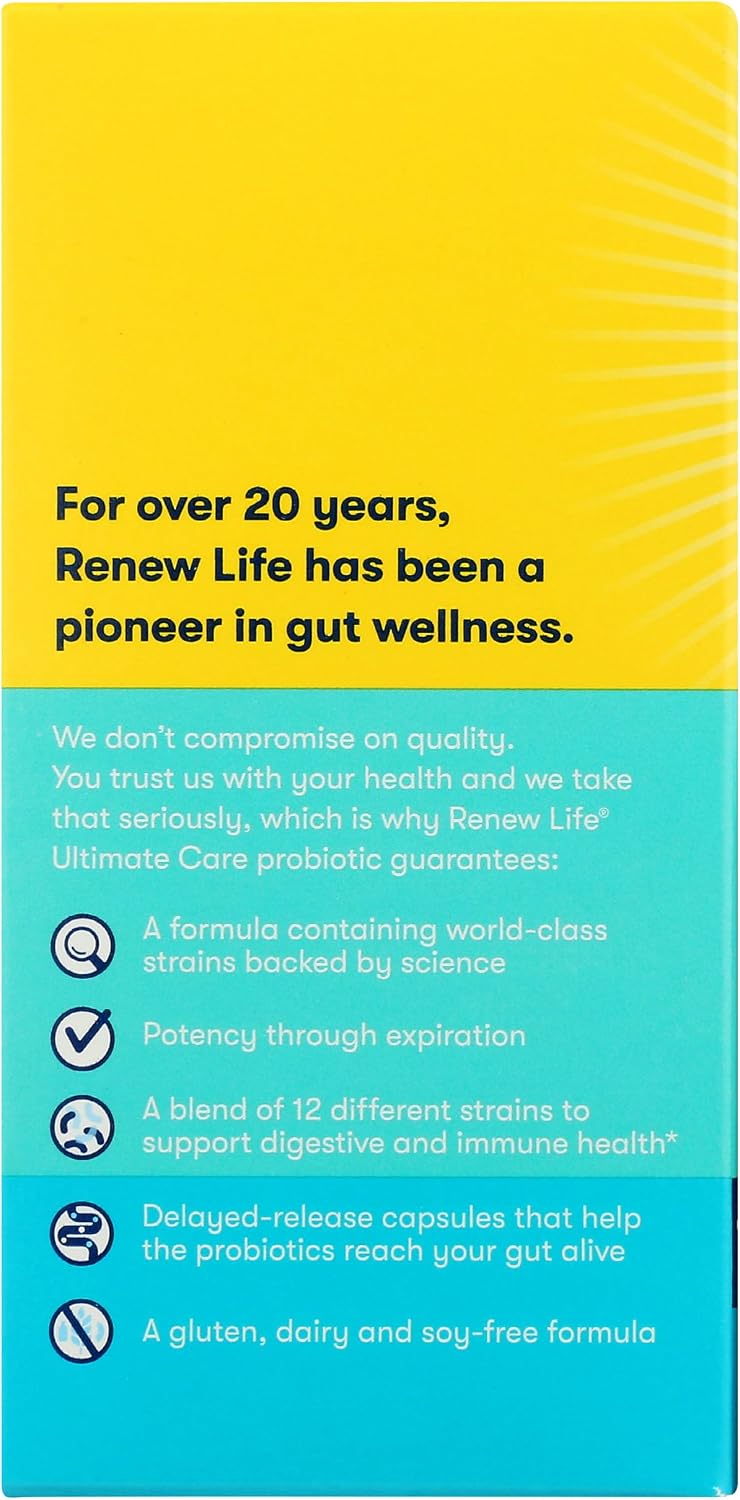 Renew Life Ultimate Flora Care Probiotic 100 Billion – 30 Capsules - görsel 4