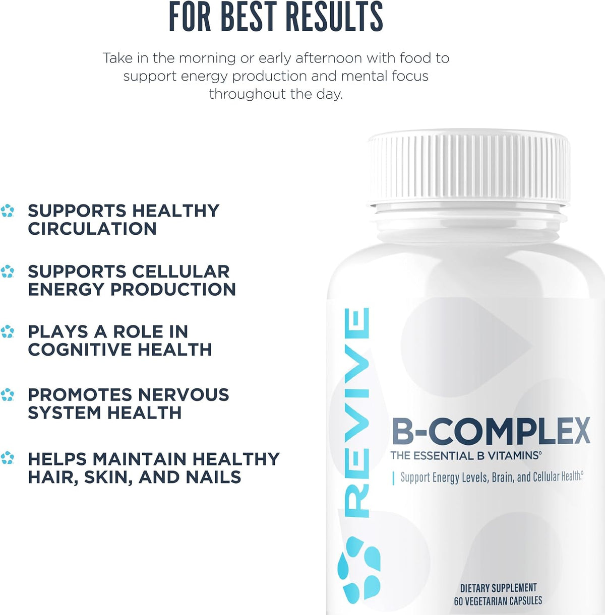 Revive MD Vitamin B Complex (60 Vegetarian Capsules) - görsel 5